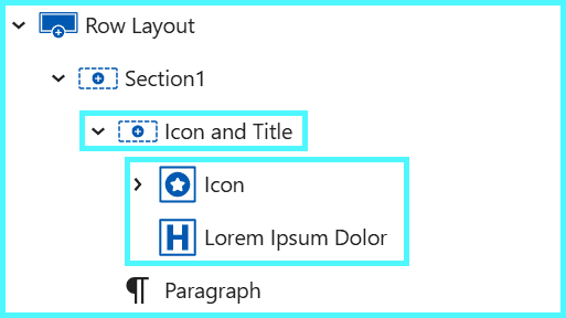 Nesting the icon and title inside a new section called "icon and title"